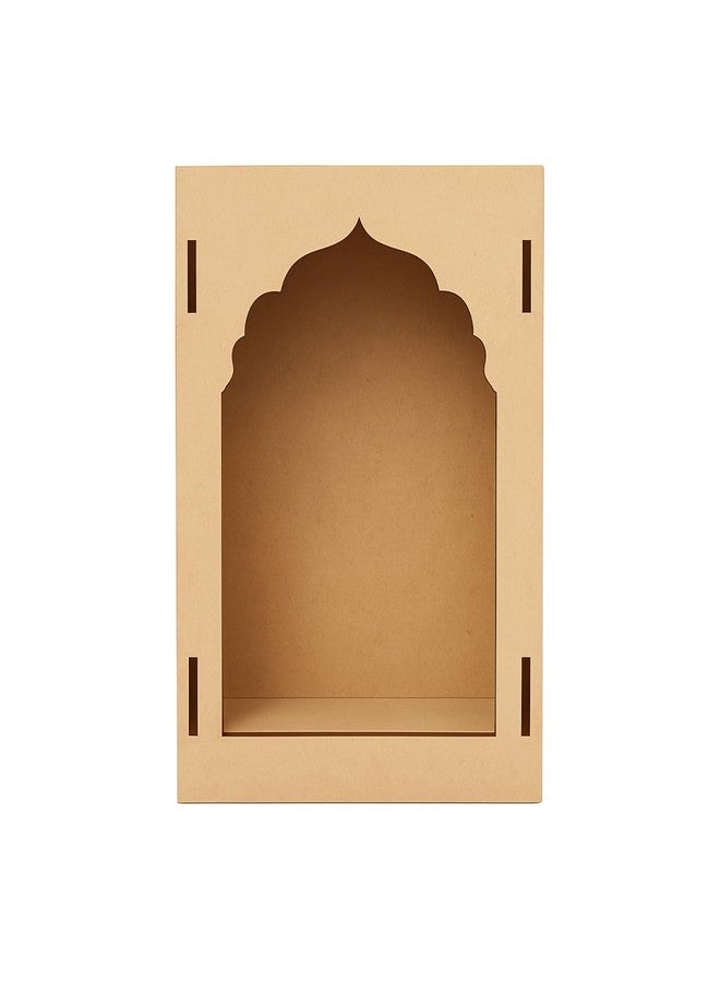 LET'S DIY طقم ديكور حائط "جاروكا" من خشب MDF غير مكتمل الصنع - صندوق خشبي عادي مقطوع يدويًا لتزيين المنزل بشكل إبداعي، وإطار قابل للتخصيص للأعمال الفنية والرسم والمشاريع اليدوية. - Image 2